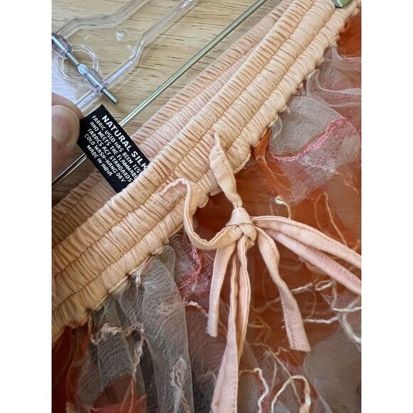 Fleurs Elegant Additions Natural Silk Fairycore Embroidered Skirt Small Festival - Picture 5 of 8